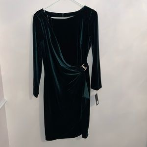 DKNY Velvet Evergreen Midi Dress